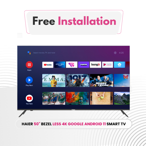 Haier 50" Bezel Less 4K Google Android 11 Smart TV